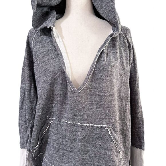 Wilfred Free Double Cloth Hoodie Large Women's Heathered Boyfriend Popover (6) - Picture 7 of 11